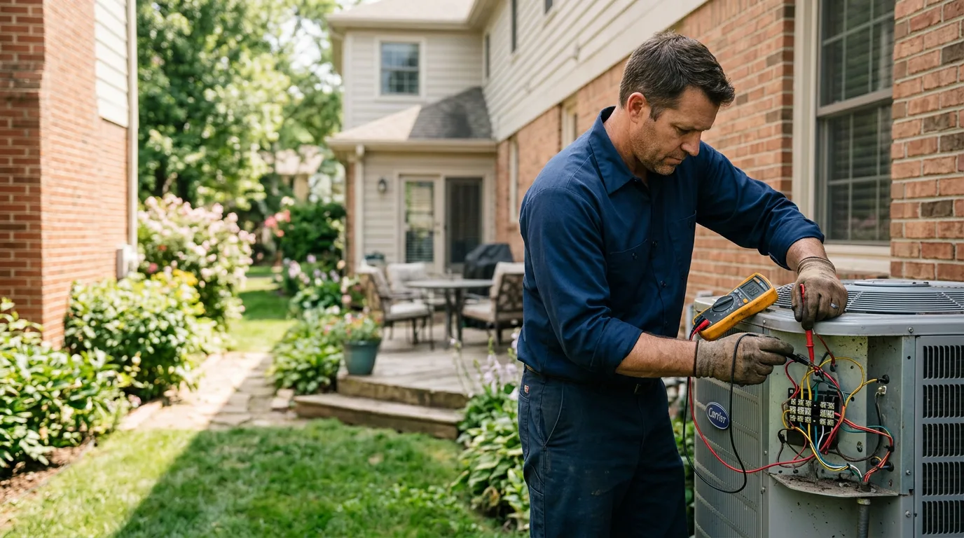 HVAC technician working near Gasburg, VA
